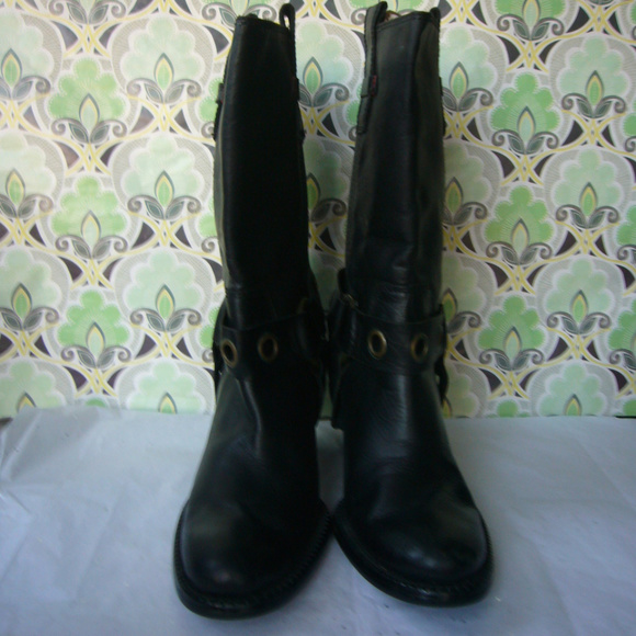 Tommy Hilfiger Black Motorcycle Boot - Size 7 EUC - Picture 4 of 8